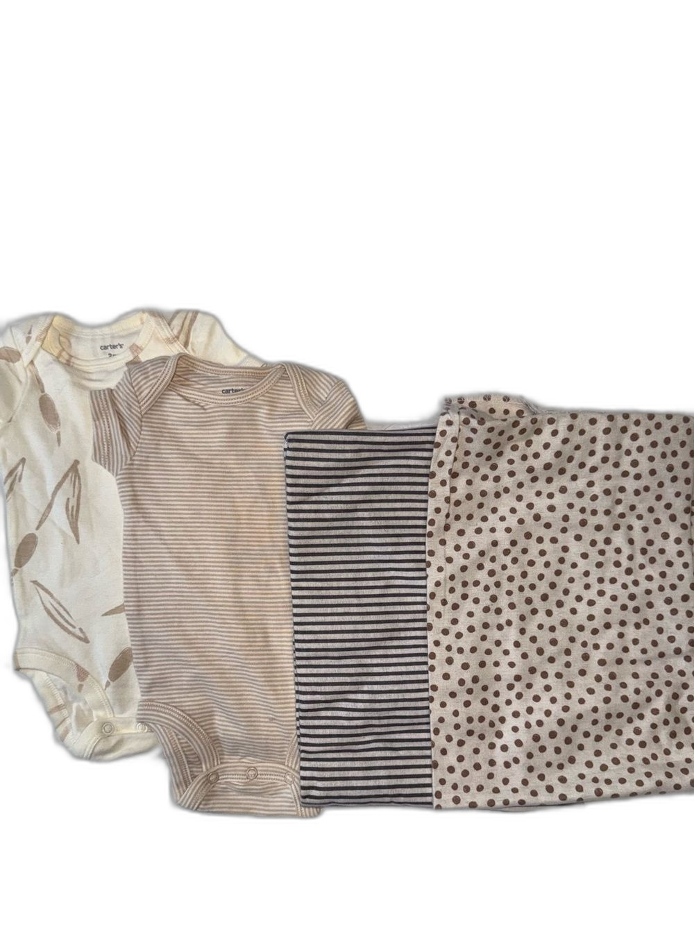 Carter's Infant Baby Boy 4 PC Lot 2 Bodysuits 3M and 2 Cotton Blankets NEW !